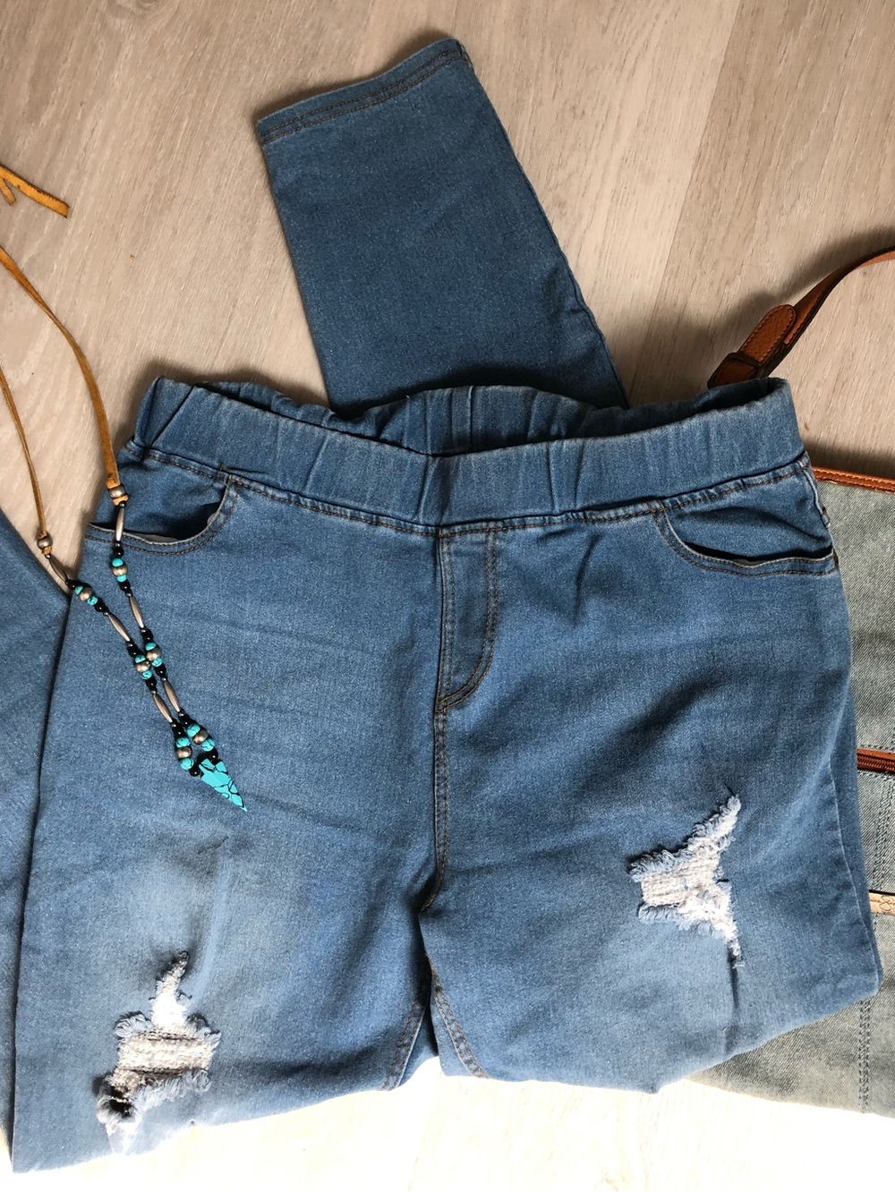 Jvini High Waist Ripped Skinny Jeans Size 1XL